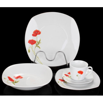 20PCS Porcelain Square Tableware/Dinner Set